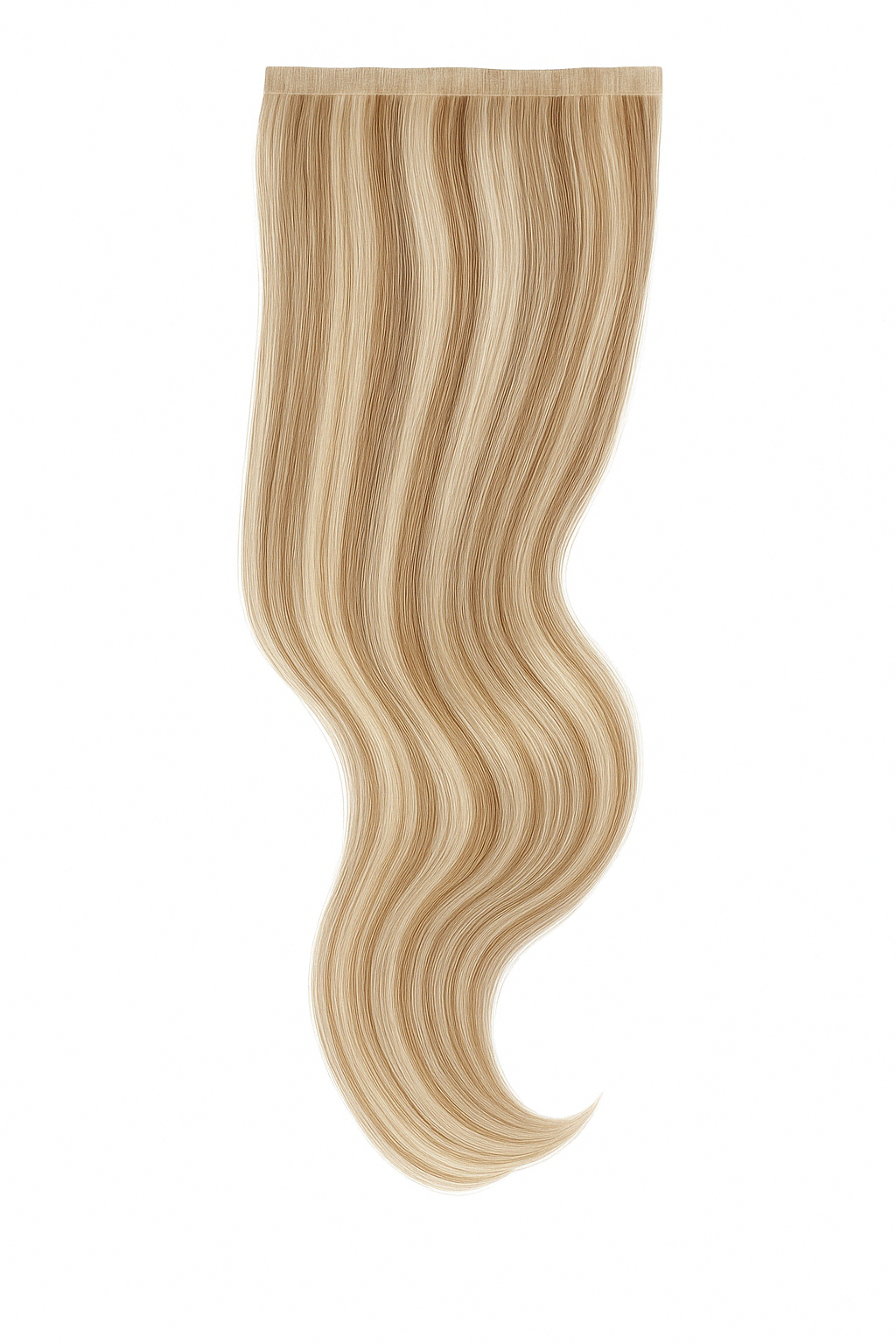 Extra Piece - Sunkissed #P18/60, blonde wavy hair extension weft, smooth and natural-looking volume boost
