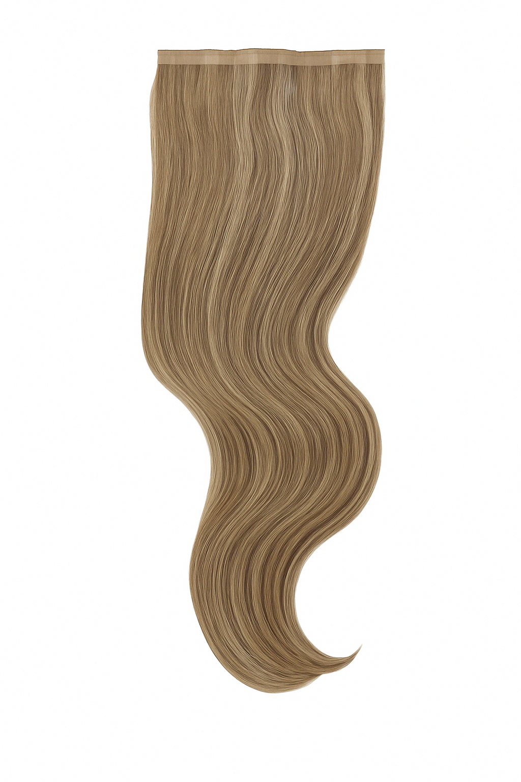 Smooth warm bronde wavy hair extension piece showcasing Extra Piece - Warm Bronde - 