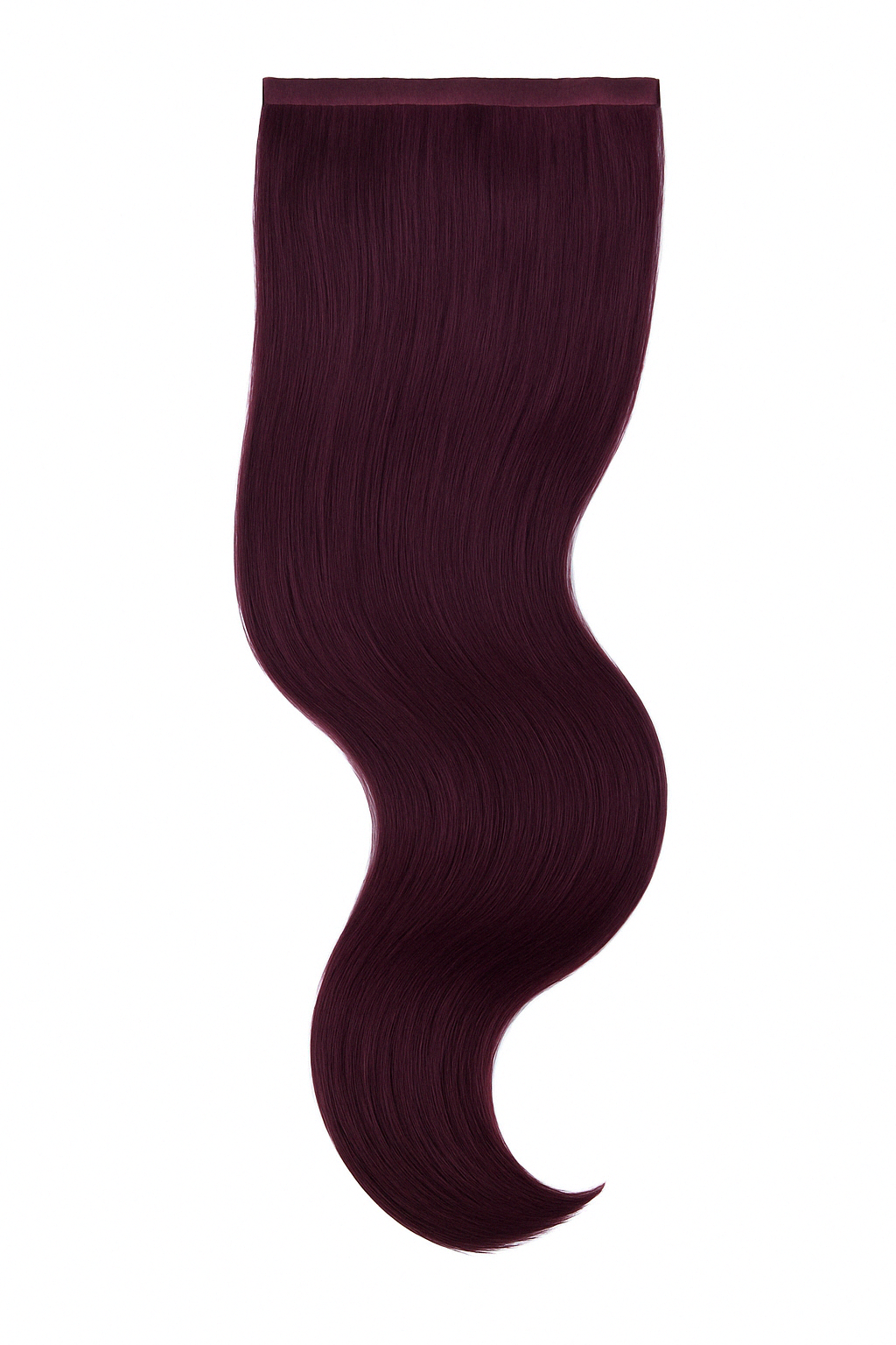 Extra Piece - Plum #99J single smooth booster weft in deep plum shade for volume and seamless hair extensions