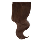 Extra Piece Cocoa 4D hair extension in rich brown color with soft natural wave for seamless volume boost