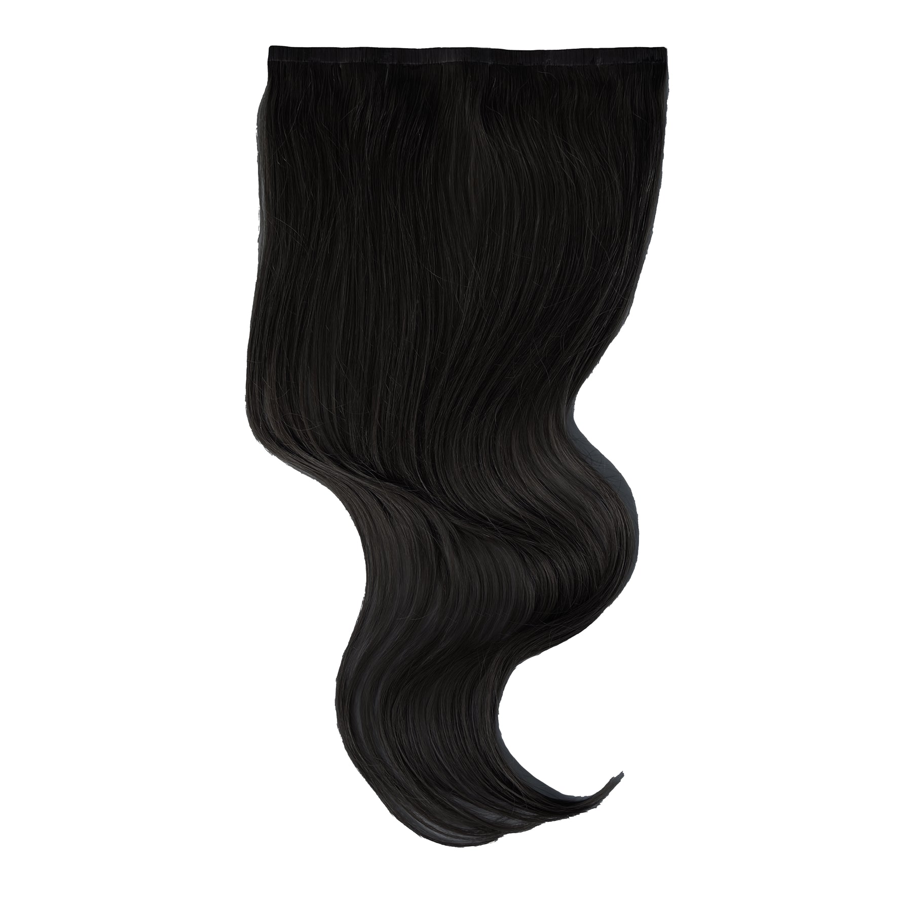 Extra Hair Extension Piece - Jet Black #1 with smooth, natural-looking black hair for seamless volume boost and length enhancement