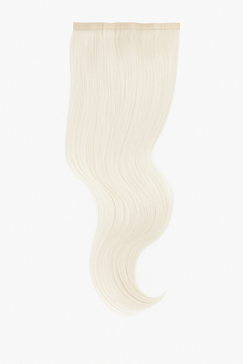 Extra Piece Pearl Blonde #1003 hair extension with smooth, silky texture and subtle wave for natural volume boost.